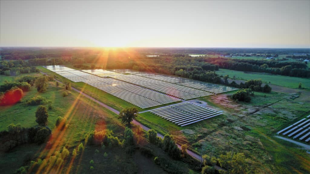 U.S. utility-scale solar farm, Shutterstock ID#1483279019
