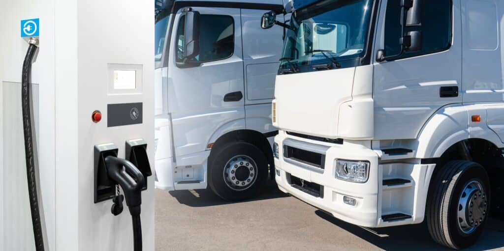 Electric Heavy Duty Vehicle (HDV) charging from Shutterstock #2270822185