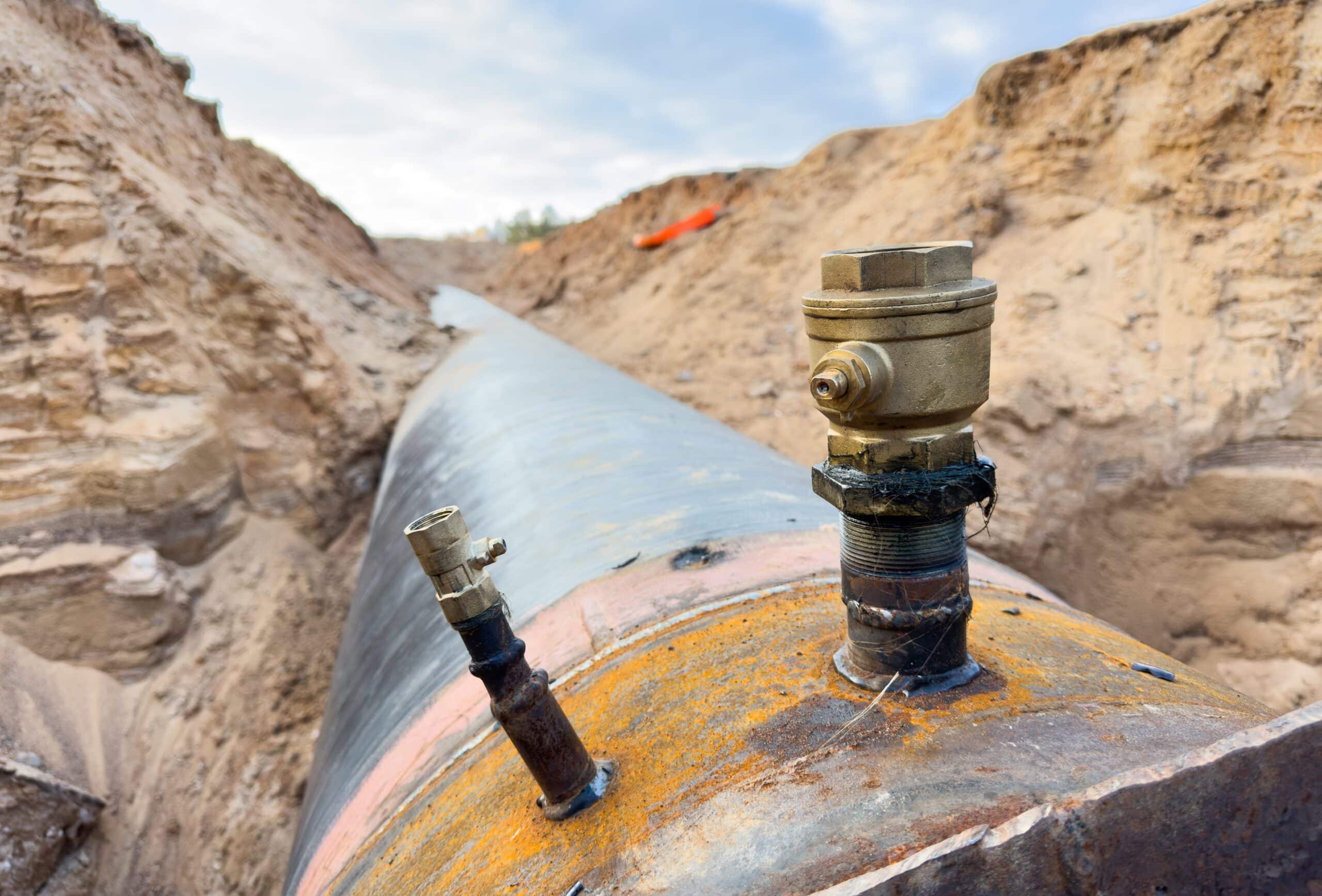 Natural gas pipeline construction site, Shutterstock ID#2449650429